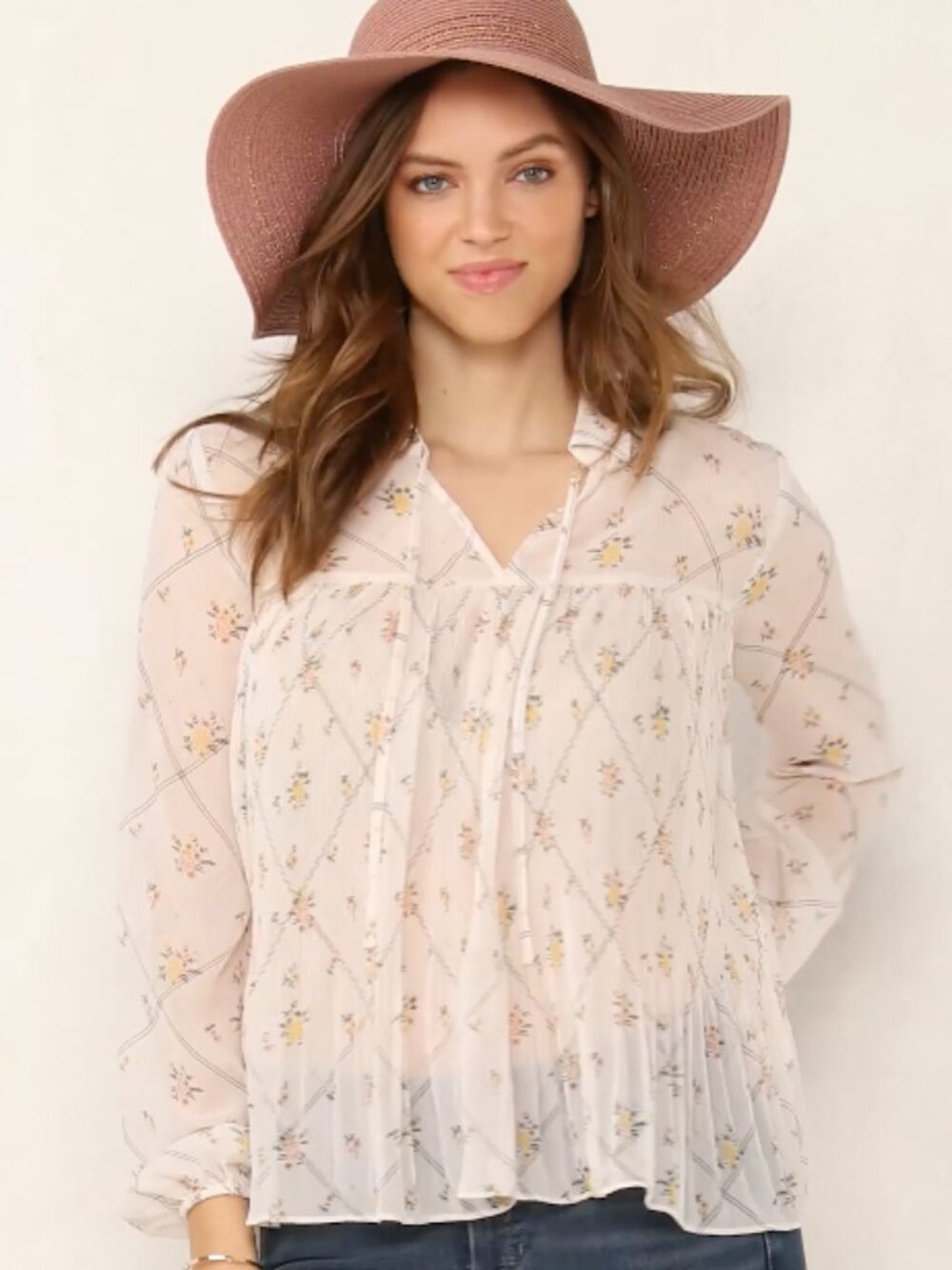 LC Lauren Conrad Pleated Blouse